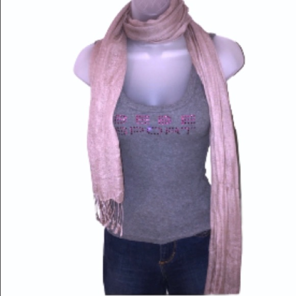 bebe Tops - 🎁 bebe Sport Tank Gray with Pink Rhinestones XS